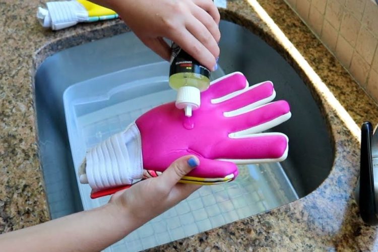 goalie glove cleaning